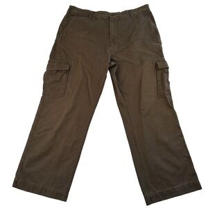 Consensus Men's Pants 38x30 Brown Classic Chino Cargo Pockets Casual Utility‎